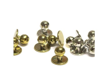 Knoflík na rondony a zástěry 11mm metalické - více barev