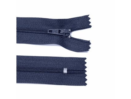 Spirálový zip no.3 nerozepínací  70cm - tmavě modrá