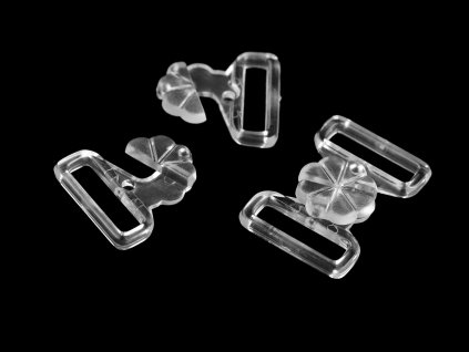 Plastové zapínání na plavky 14mm transparentní