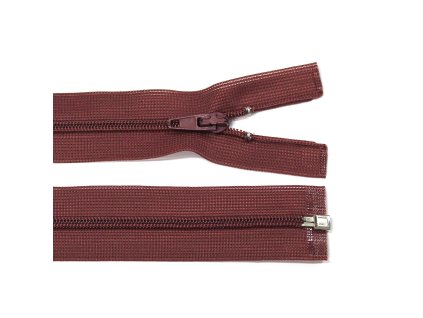 Spirálový zip no.3 rozepínací  75cm - vínový