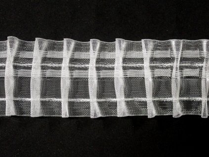 Záclonová řasící stuha 50mm transparentní s libovolným řasením 1:2