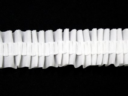 Záclonová řasící stuha 30mm bílá látková s libovolným řasením