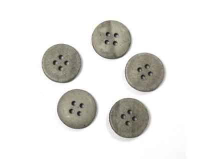 Knoflík 010444 24" 15mm čtyřdírkový přírodní vzhled - více barev