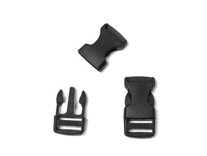 Spona trojzubec 20mm černý komplet