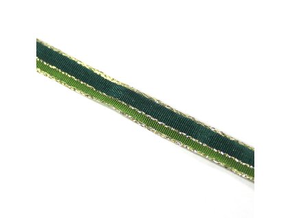 Plátnová stuha ozdobná 10mm 598101 zelená