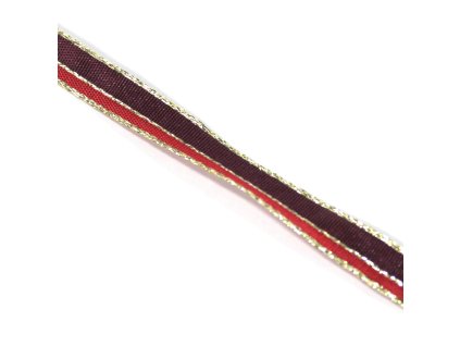 Plátnová stuha ozdobná 10mm 598101 vínová