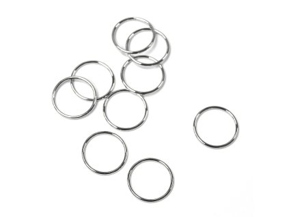 Kovový kroužek prádlový 18mm stříbrný