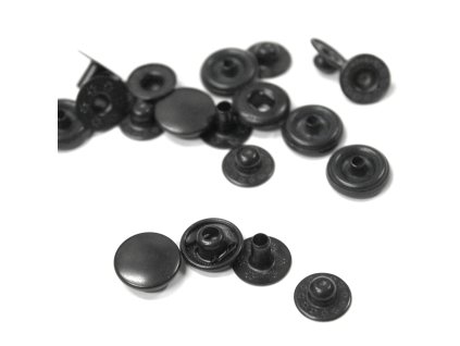 Druk WUK 11mm černý lak knoflík nýtovací na středně silné látky