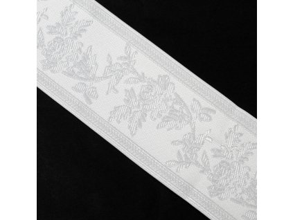 Ozdobná prýmka 55mm 606037 bílá - metráž