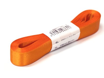 Stuha atlasová 15mm 5m oboulícní 617 oranžová
