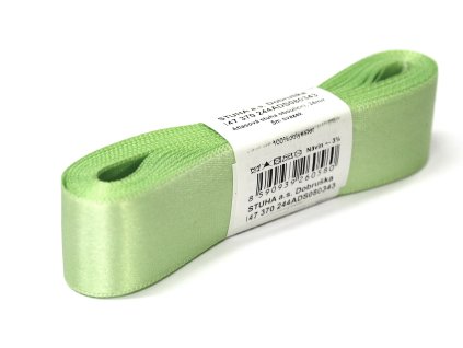 Stuha atlasová 24mm 5m oboulícní 343 světle zelená