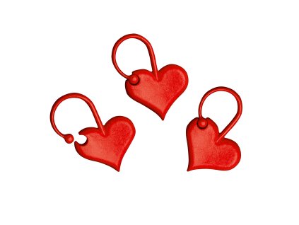 Značkovač oček srdíčko bal. 5ks ADDI 407-7