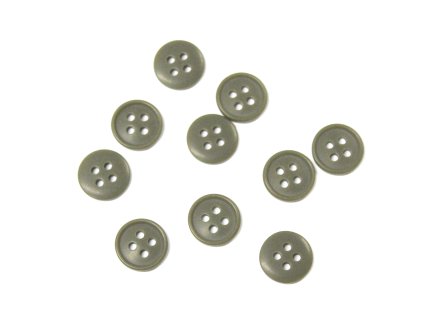 Knoflík 12mm khaki košilový bal. 10ks