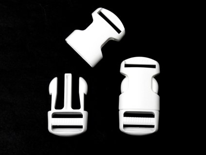 Spona trojzubec 25mm bílý komplet