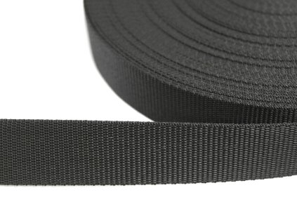 Popruh 30mm černý 25430 polypropylén metráž