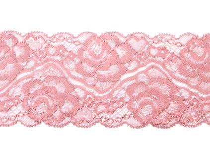 Krajka elastická 80mm 541429 růžová
