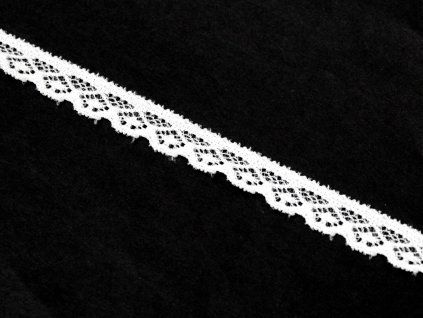 Krajka elastická 12mm 134901 bílá