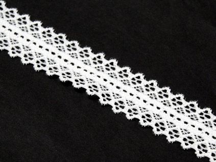Krajka elastická 30mm 133301 bílá