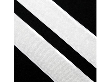 Samolepící suchý zip 20mm bílý mech + háček