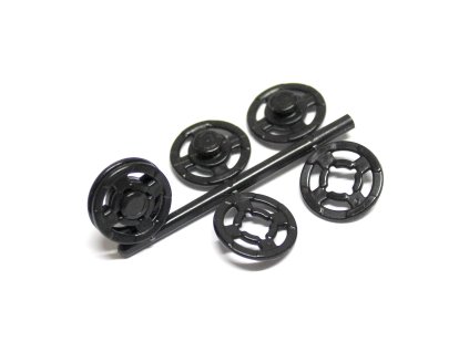 Patentka plast MIA vel. 6 (15mm) černá 12ks