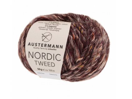Nordic Tweed - 46% polyakryl, 20% vlna, 17% viskoza, 17% polyester - Ručně pletací příze