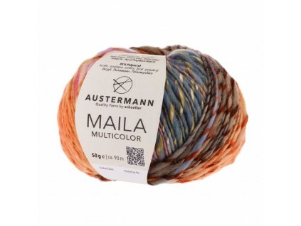 MAILA MULTICOLOR - 65% vlna, 35% polyakryl - Ručně pletací příze