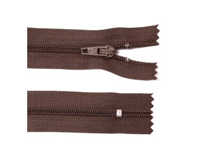 Zip spirálový 3mm 18cm 003662 barva 703 tmavě hnědá