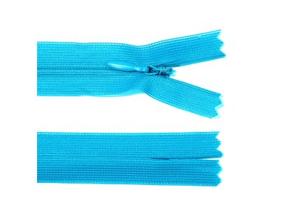 Zip skrytý 22cm 003660 barva 616 azurová modrá
