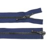 Kovový zip 6mm dělitelný 2 jezdce 110cm dvoucestný (černé zoubky) tmavě modrá
