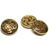 Knoflík kovový ozdobný zlatý 126700 vel. 44" (28mm)