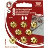 Kovová patentka - stiskací knoflík přišívací 12mm zlatá barva vel. 4