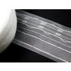 Záclonová řasící stuha 80mm transparentní s libovolným řasením 1:2