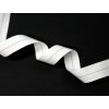 Plátnová stuha s proužkem - tkaloun 20mm bílá