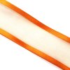 Stuha atlasová s monofilem 40mm 408404 oranžová