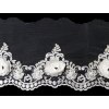 Krajka na tylu s perličkami 120mm 584712 - bílá