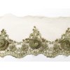 Krajka na tylu s perličkami 120mm 584712 - zlatá