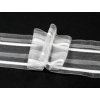 Záclonová řasící stuha 50mm transparentní s řasením tří-skladovým 1:2