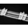 Záclonová řasící stuha 50mm transparentní s řasením tří-skladovým 1:2