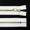 Kovový zip no.3 nerozepínací 10cm mosazné zlaté zoubky - více barev