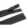 Voděodolný zip 20cm nerozepínací černý matný