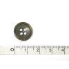 Knoflík 15mm čtyřdírkový khaki žíhaný 08702