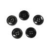 Knoflík 00262 20mm čtyřdírkový lesklý černý vel. 32"