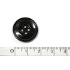 Knoflík 00262 20mm čtyřdírkový lesklý černý vel. 32"