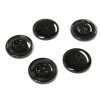 Knoflík 00262 20mm čtyřdírkový lesklý černý vel. 32"