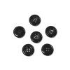 Knoflík s okrajem lesklý 32" 20mm čtyřdírkový černý