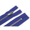 Kovový zip no.3 nerozepínací  18cm královsky modrý (stříbrné zoubky)