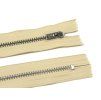 Kovový zip no.3 nerozepínací  14cm béžový (stříbrné zoubky)