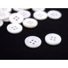Knoflík bílý perleťový čtyřdírkový 20" 12mm košilový