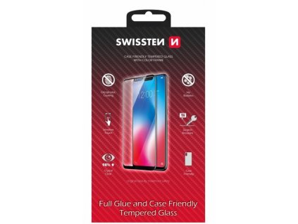 Swissten ochranné sklo full glue, color frame pro iPhone 7 Plus/8 Plus Bílá