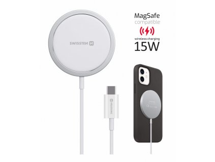 Swissten MagStick bezdrátová nabíječka pro Apple iPhone (kompatibilní s MagSafe)